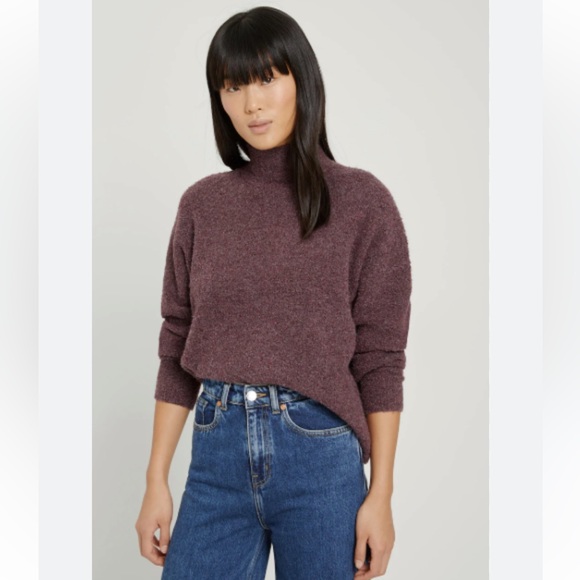 Seawool Cropped Mockneck Sweater - Frank and Oak - Picture 1 of 3